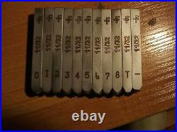 11/32 inch Number Stamp Set 11 piece for Dodge Truck