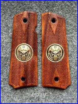 1911 Walnut Grips, metal logo according to your drawings