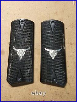 1911 Walnut Grips, metal logo according to your drawings