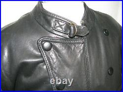 1940s WW2 German Luftwaffe Motorcycle black Leather jacket sz 42 L