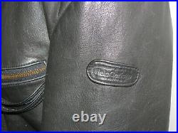 1940s WW2 German Luftwaffe Motorcycle black Leather jacket sz 42 L