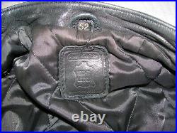 1940s WW2 German Luftwaffe Motorcycle black Leather jacket sz 42 L