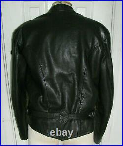 1940s WW2 German Luftwaffe Motorcycle black Leather jacket sz 42 L