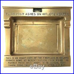 1946 Weatherhead Ashtray FLICK YOUR ASHES ON HITLER'S HEARTH No Marble Piece