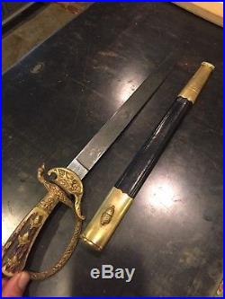 1960's Vintage Reproduction WW2 Deluxe German Hunting Dagger Mfg FW Holler
