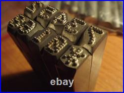 1/4 inch Number Stamp Set for Harley Davidson Punch dot