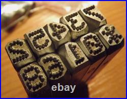 1/4 inch Number Stamp Set for Harley Davidson Punch dot