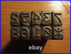 1/4 inch Number Stamp Set for Harley Davidson Punch dot