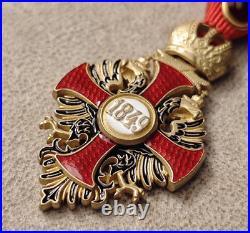 2 pcs Knight's Order of Franz Joseph I of Austria Brass Medal