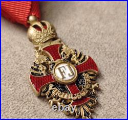 2 pcs Knight's Order of Franz Joseph I of Austria Brass Medal