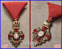 2 pcs Knight's Order of Franz Joseph I of Austria Brass Medal