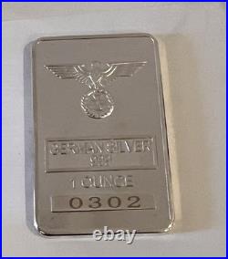 37 German World War II Replica Silver Plated Eagle Iron Cross 1 Ounce Alloy Bars