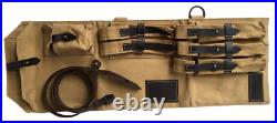 5 X Lot Of Five Wwii German Mp Tan Canvas Carry Case(khaki) With Free Mp44 Sling