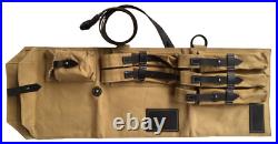 5 X Lot Of Five Wwii German Mp Tan Canvas Carry Case(khaki) With Free Mp44 Sling