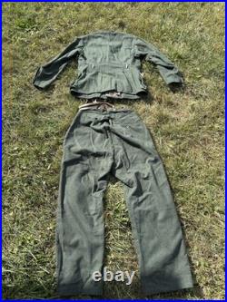 ATF German WW2 Heer Uniform Field Jacket Regular Large and Trousers Medium Size ATF German WW2 Heer Uniform Field Jacket Regular Large and Trousers Medium Size