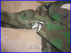 Aged Repro WWII German Luftwaffe Reversible Splinter Camo Jacket Tunic Size L