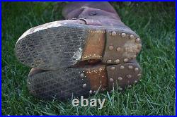 Antique military boots with buckles ww1 ww2