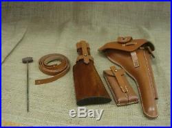 Artillery Luger reproduction stock and leather harness
