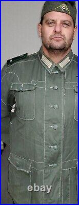 Axis WW2 Army BLOUSE & PANT, COTTON, INSIGNIA, EPAULETS REENACTOR UNIFORM