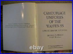 Camouflage Uniforms of the Waffen SS in Photos by Mike Beaver Book Excellent