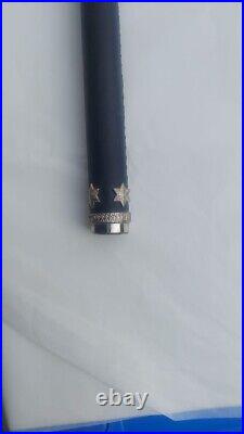 Canadian Police Marshal baton Custom Silver stars pure Cowhide Leather