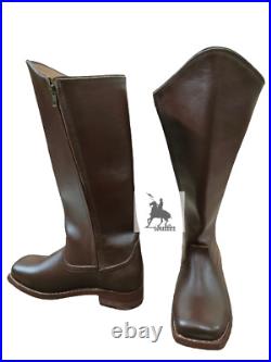 Cavalry Boot Brown With Zipper Us Size 6 to 15