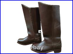 Cavalry Boot Brown With Zipper Us Size 6 to 15