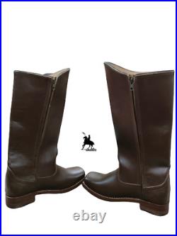 Cavalry Boot Brown With Zipper Us Size 6 to 15