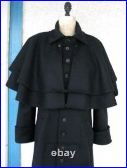 Civil War Confederate Soldier's Great Coat CS Enlisted Officer's Black Overcoat