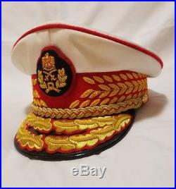 Colenel Gadiffi Libyan Military Army General Admiral Officers Visor Hat Cap