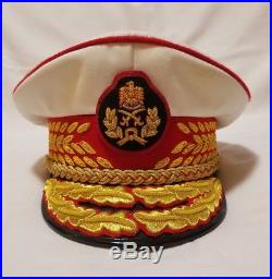 Colenel Gadiffi Libyan Military Army General Admiral Officers Visor Hat Cap