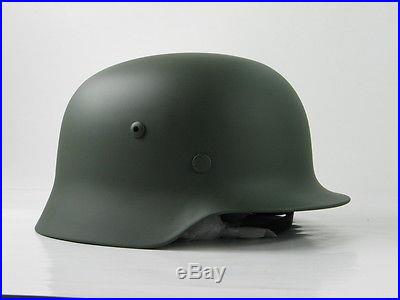 Collectable WW2 German M35 Steel Motorcycle Helmet Army Field GREEN