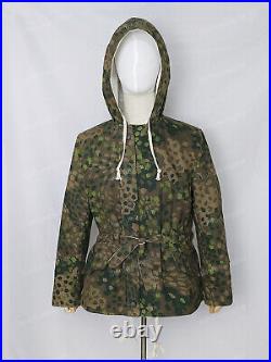 Cosplay WORLD WAR II GERMAN DOT44 PEAS CAMO &WHITE WINTER REVERSIBLE PARKA L