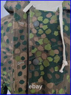 Cosplay WORLD WAR II GERMAN DOT44 PEAS CAMO &WHITE WINTER REVERSIBLE PARKA L
