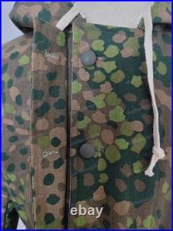 Cosplay WORLD WAR II GERMAN DOT44 PEAS CAMO &WHITE WINTER REVERSIBLE PARKA M