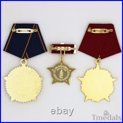 DDR Medal Set Hero of GDR, Karl Marx, Scharnhorst Germany Full Size Replica