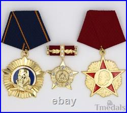 DDR Medal Set Hero of GDR, Karl Marx, Scharnhorst Germany Full Size Replica