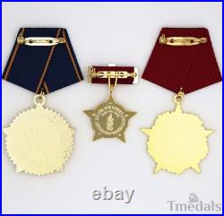 DDR Medal Set Hero of GDR, Karl Marx, Scharnhorst Germany Full Size Replica