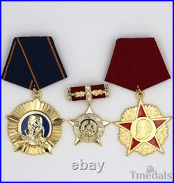 DDR Medal Set Hero of GDR, Karl Marx, Scharnhorst Germany Full Size Replica