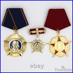 DDR Medal Set Hero of GDR, Karl Marx, Scharnhorst Germany Full Size Replica