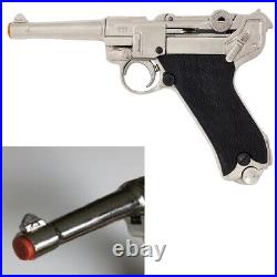 DENIX Non-Firing Replica Luger Parabellum P-08 Pistol Nickel finish WWI WWII