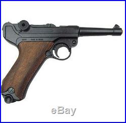 Denix WWII German Luger Parabellum P-08 Replica Pistol Wood Grips