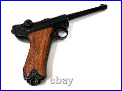 Denix WWII German Naval Luger P-08 Replica Pistol Wood Grips