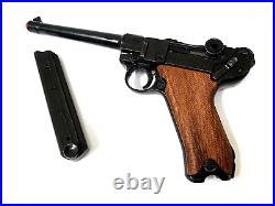 Denix WWII German Naval Luger P-08 Replica Pistol Wood Grips