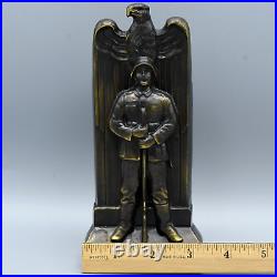 Die Wehrmacht German Soldier Bronze Statue Figure Plaque Vintage 1987 Trebor