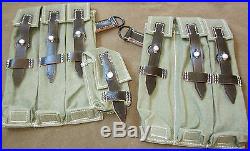 F4x WWII GERMAN WAFFEN HEER ARMY MP38 MP40 MG GREEN CANVAS AMMO POUCHES