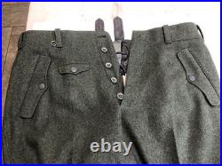 Fallschirmjager WW2 M40 Gray-Green Jump Trousers (Reproduction)
