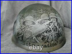 Finnish Helmet Vyartsilya Replica+Liner. Size 58-60. Author's work, Varnished