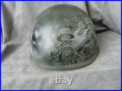 Finnish Helmet Vyartsilya Replica+Liner. Size 58-60. Author's work, Varnished