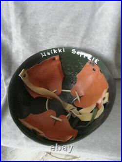 Finnish Helmet Vyartsilya Replica+Liner. Size 58-60. Author's work, Varnished